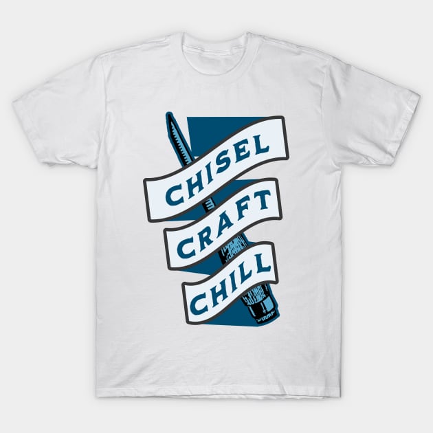 Chisel, Craft, Chill | Ice Sculpting T-Shirt by Alaigo